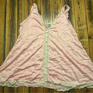 Pink Sleeveless Button-Down Top